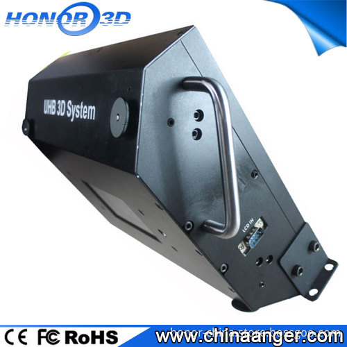 Three path 3D Cinema Amusement Park modulator with black 3D passive glasses